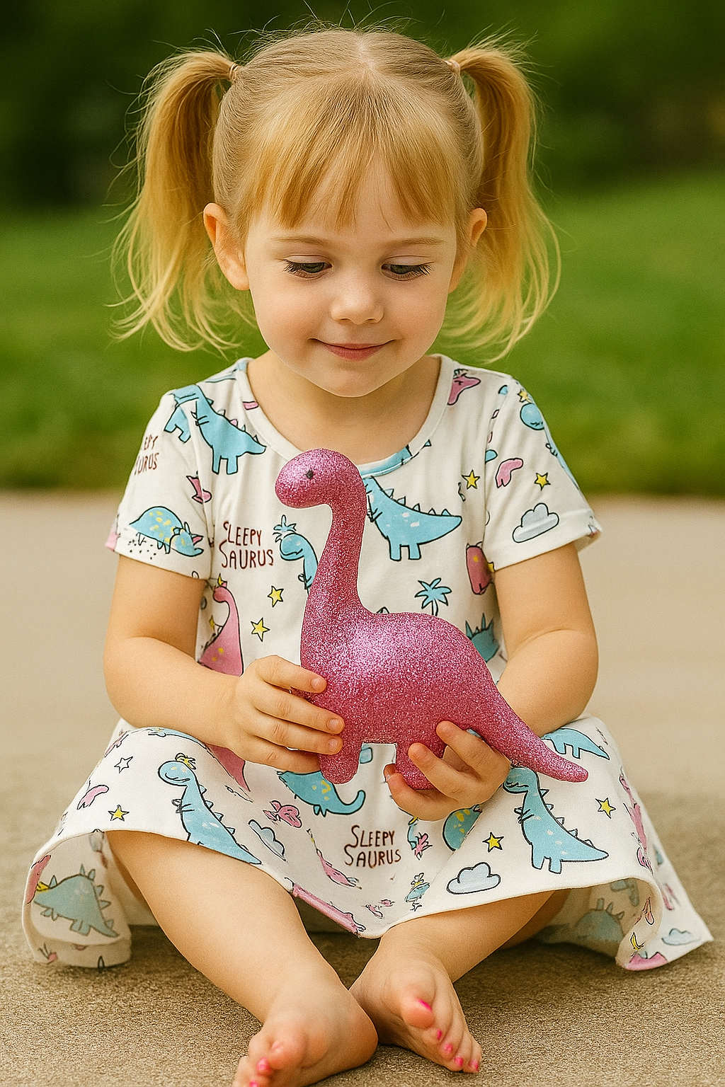 Sleepy Saurus Twirl Dress