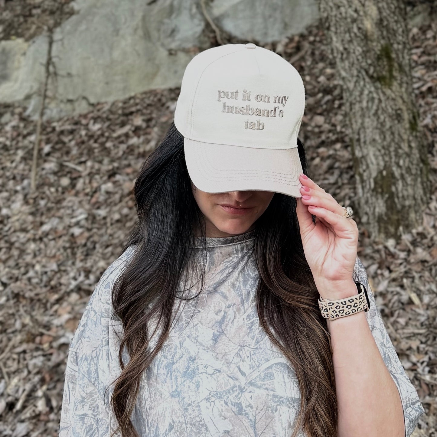 put it on my husband tab hat