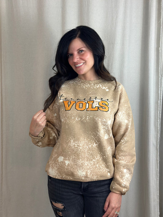 Bleached + Distressed Vols Sweatshirt