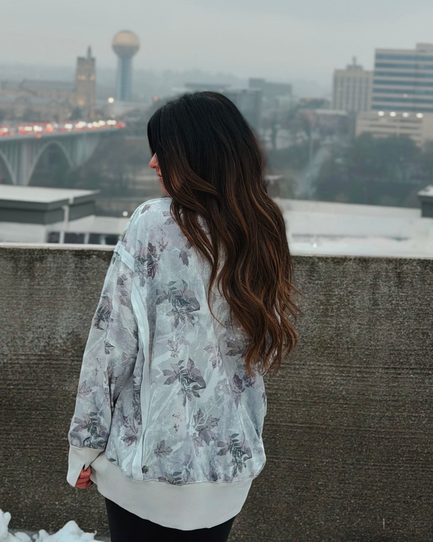 The Lainey Leafy Camo Pullover