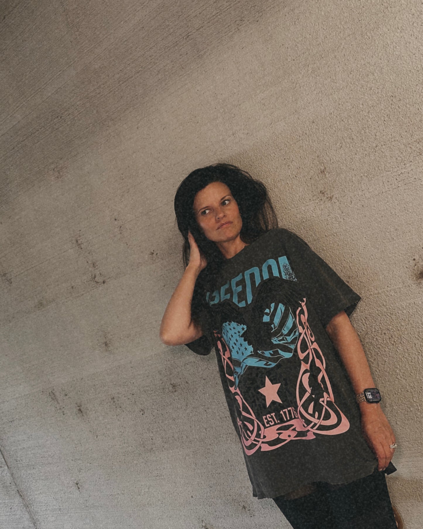 Distressed Freedom Babe Tee