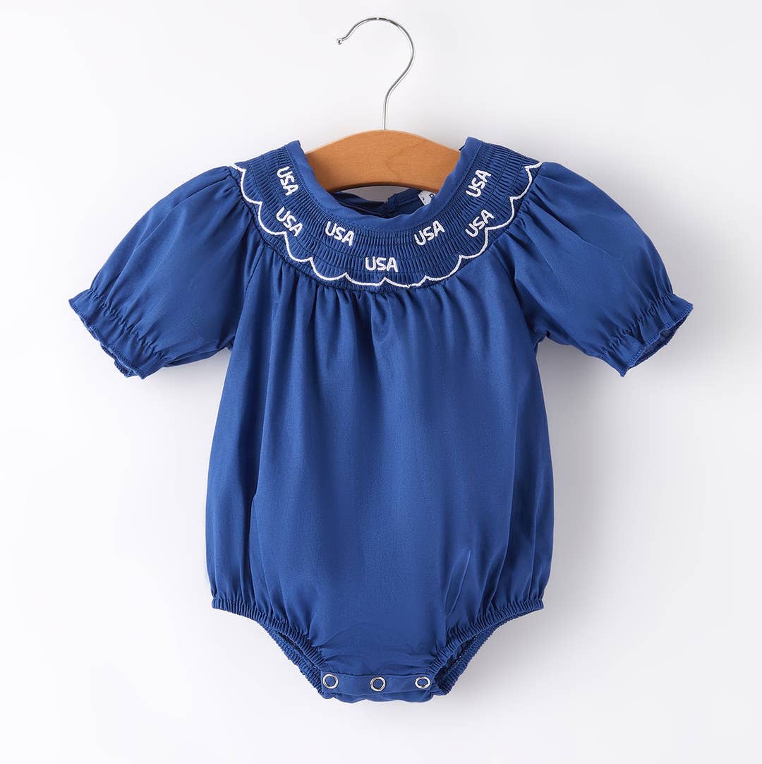 Little Miss USA Smocked Dress