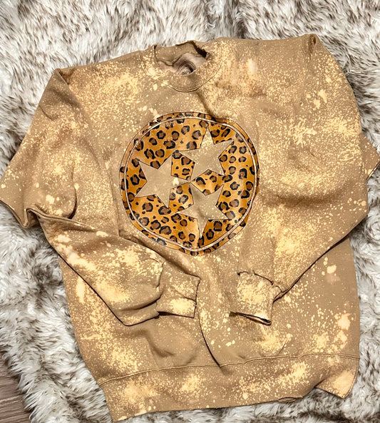 Leopard frayed TN Tristar sweatshirt