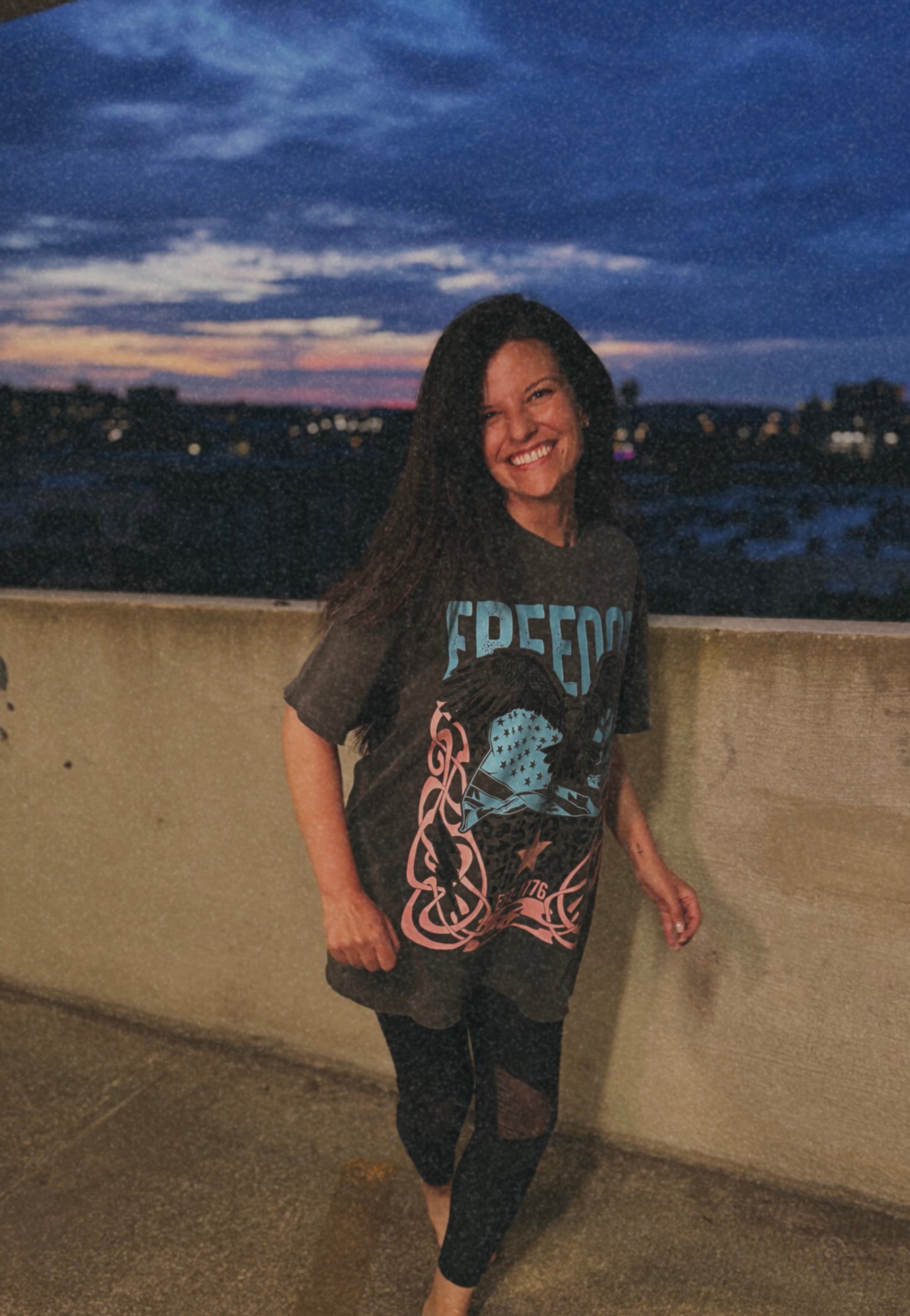 Distressed Freedom Babe Tee