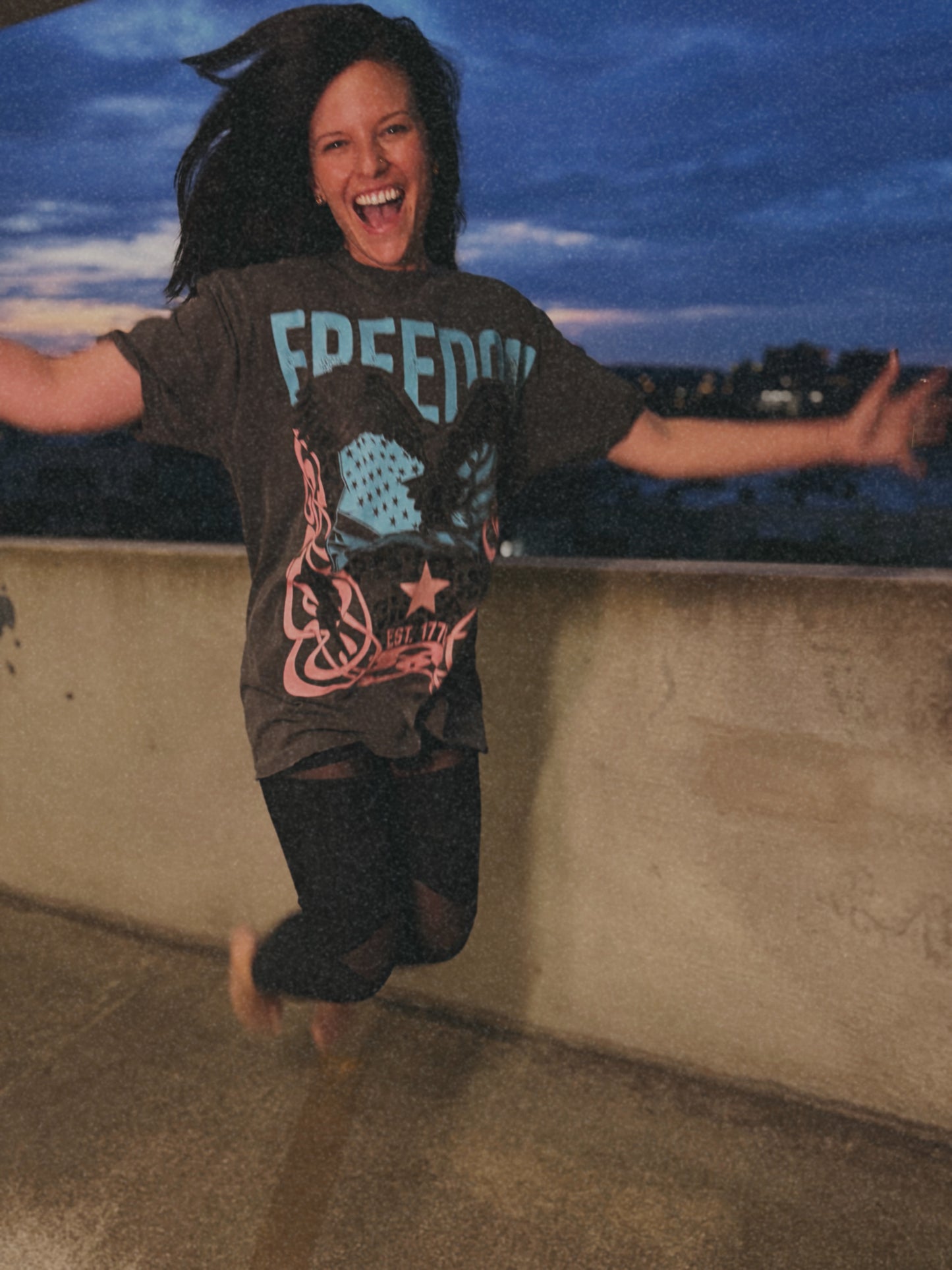 Distressed Freedom Babe Tee