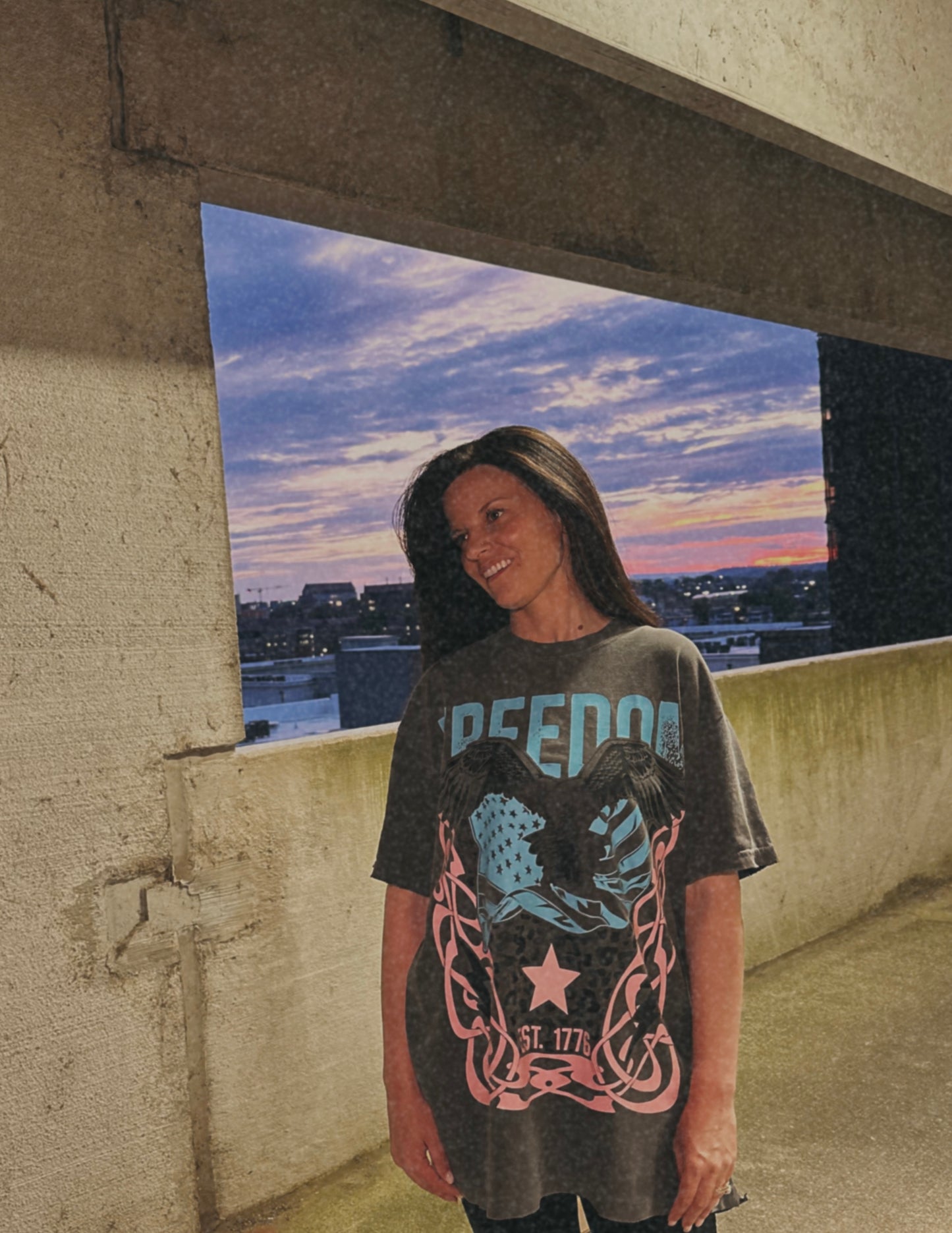 Distressed Freedom Babe Tee