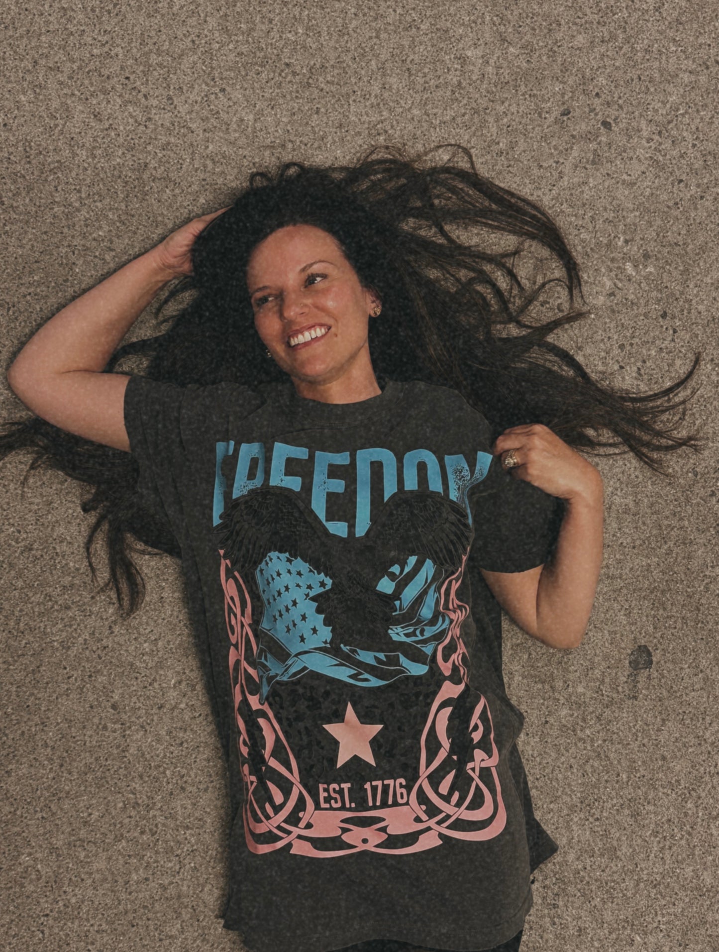 Distressed Freedom Babe Tee