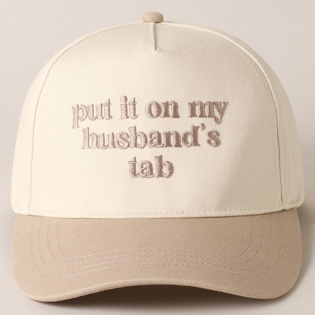 put it on my husband tab hat