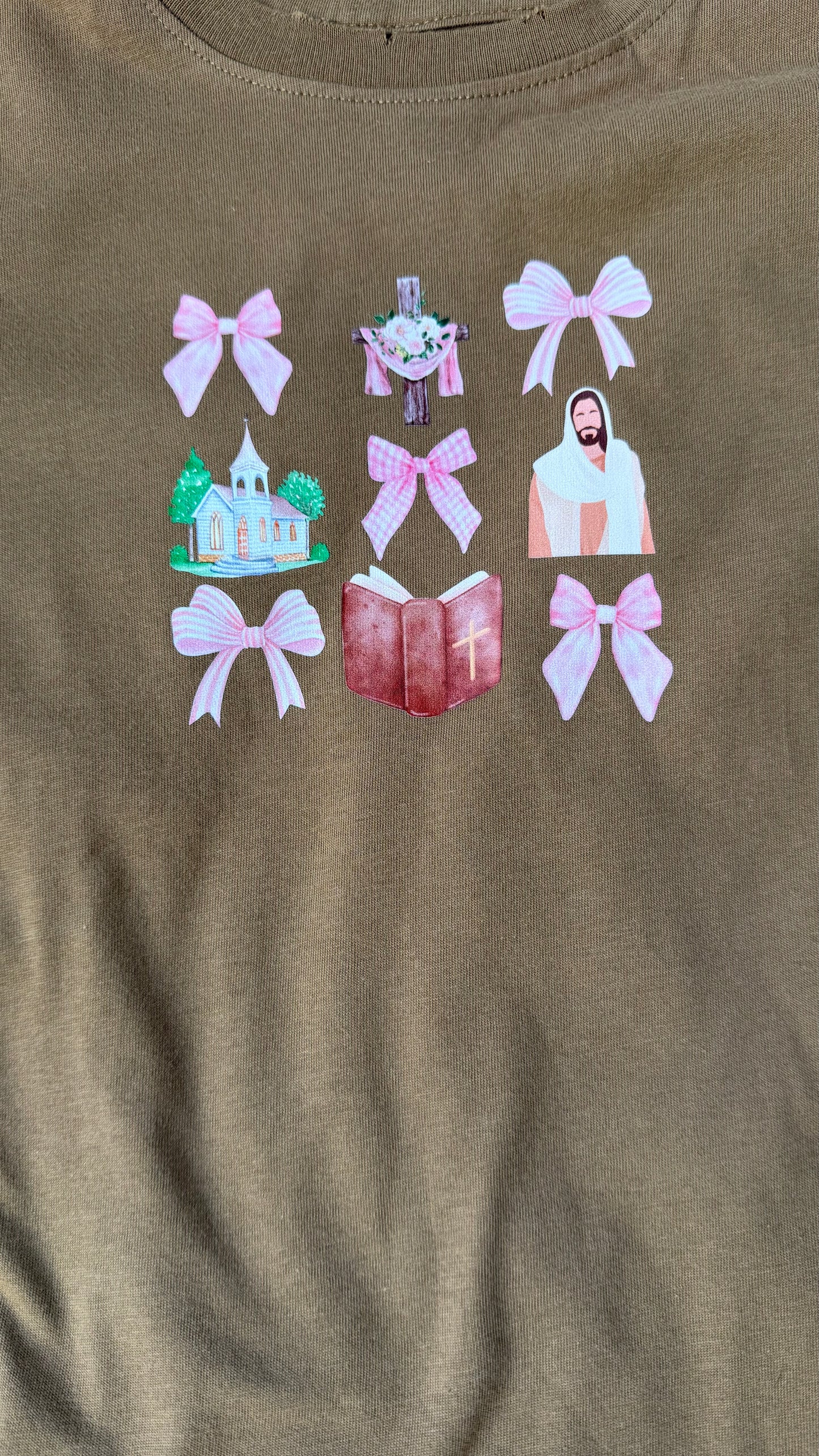 Sunday Bows + Faith Distressed Tee